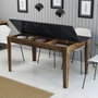 Hanah Home Milan 518 Mesa de Comedor Nogal y Negro
